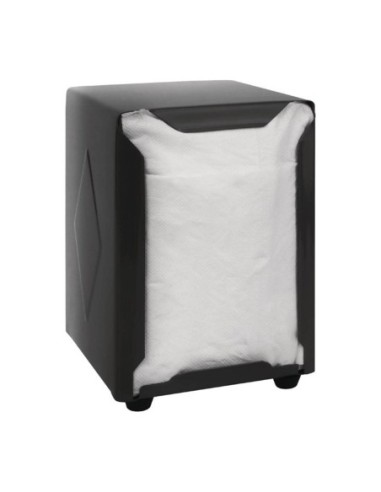 Distributeur de serviettes inox Olympia noir - 1