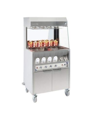 Poste de salage chauffe sauce 800 4 thermostats | Casselin - CPDSCS800 - 1