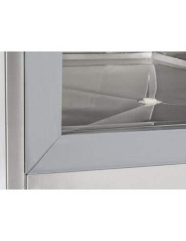 Saladette réfrigérée avec plan de travail en inox - 2 tiroirs - 4