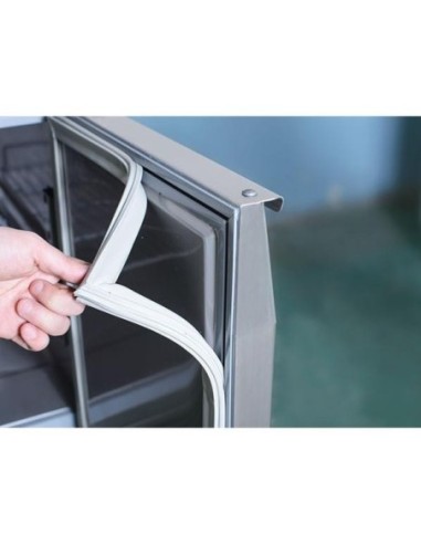 Saladette réfrigérée avec plan de travail en inox - 1 porte - 5