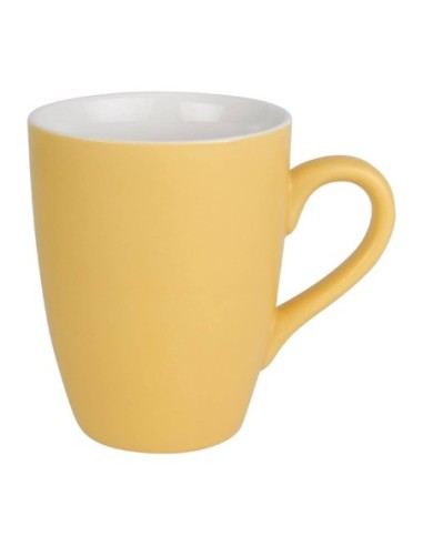 Mug pastel mat en porcelaine Olympia jaune 320ml - 1