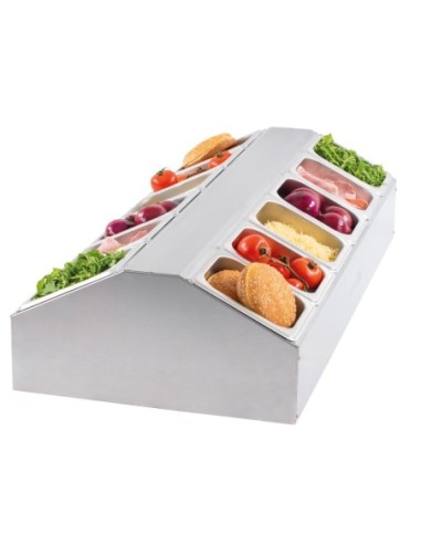 Support central pour 12 bacs GN 1/6 | Casselin - CSBG1216C - 1