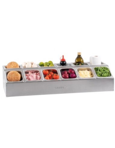 Support pour 12 bacs GN 1/6 - 2 rangs | Casselin - CSBG1216R - 1