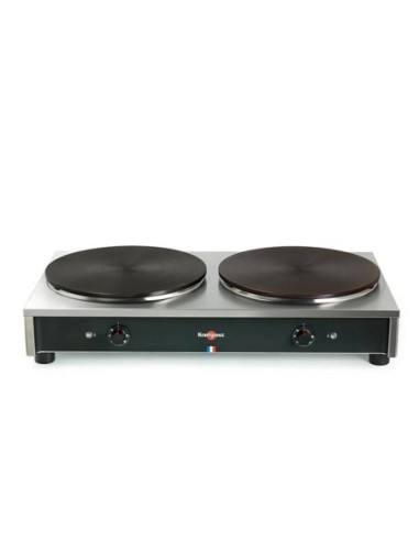 Crêpière électrique 2 plaques sur châssis rond série standard - Ø 40 cm - 1
