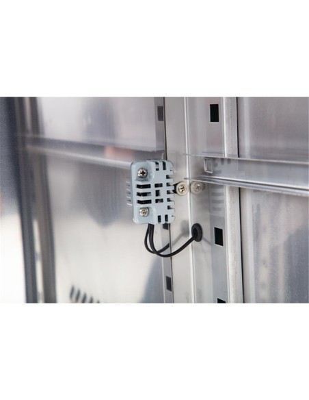 Comptoir de préparation réfrigéré GN avec pare-haleine Polar Série U 4 portes - 3