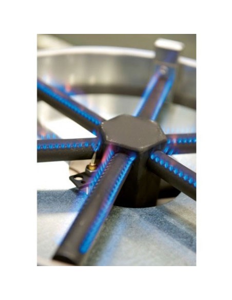 Crêpière à gaz double sur châssis carré 2x5,5 kw série confort CTCH7MA - Ø 35 cm - 2