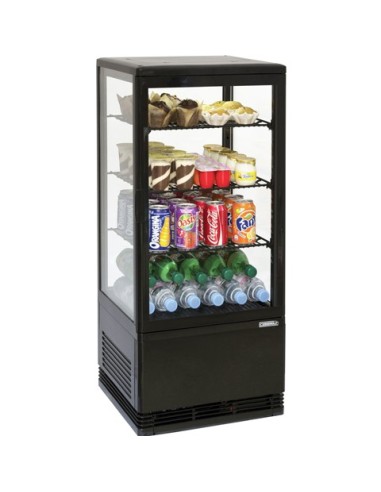 Mini vitrine réfrigérée positive 78 L Noire | Casselin - CVR78LN - 1