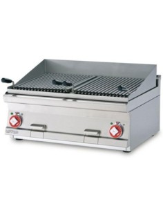 Grill pierre de lave électrique 2 grilles - L 800 mm - 1