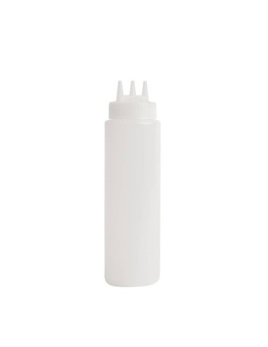 Bouteille souple transparente 3 embouts Vogue - 1