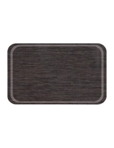 Plateau rond en mélamine Roltex GN1/1 antidérapant 530x325mm wengé - 1