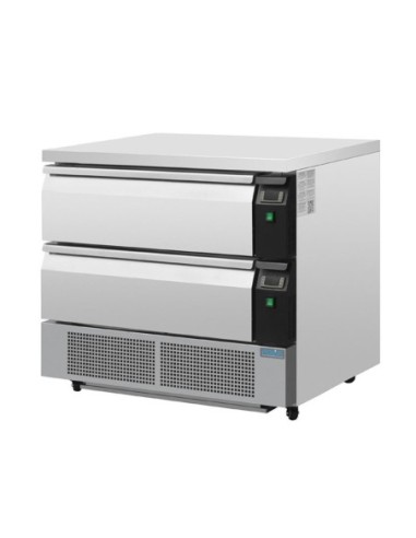 Soubassement double réfrigération 2 tiroirs Polar Série U 4x GN 1/1 - 1