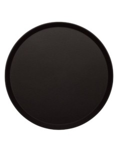 Plateau rond fibre de verre antidérapant Treadlite Cambro noir 35,5 cm - 1