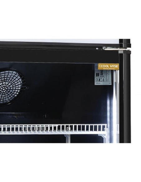 Armoire vitrine à boissons noire 300 litres avec canopy plat - 2