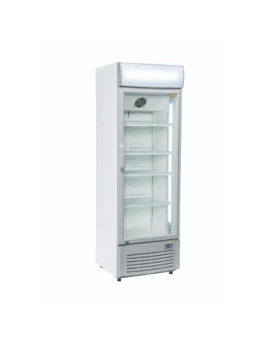 Armoire vitrine à boissons blanche 350 litres avec canopy bombé - 1