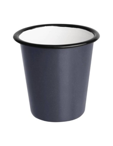 Gobelets en acier émaillé gris et noir Olympia 310ml - 1