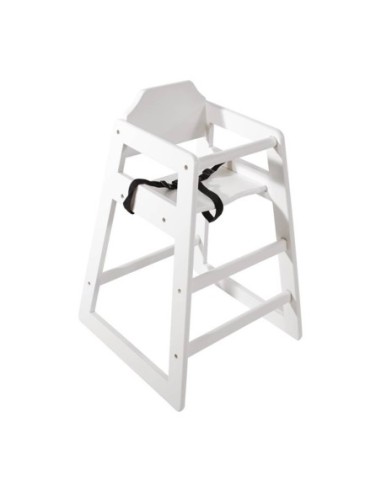 Chaise haute en bois blanche Bolero - 1
