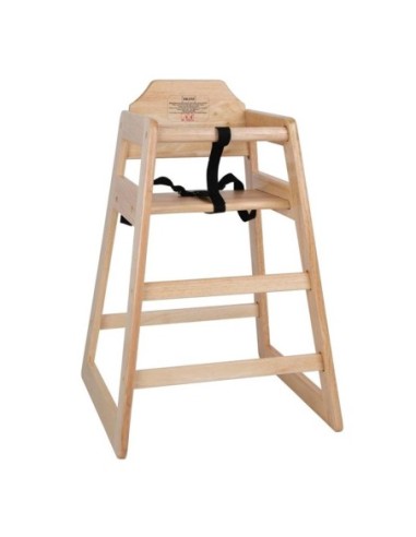 Chaise haute en bois Bolero finition naturelle - 1
