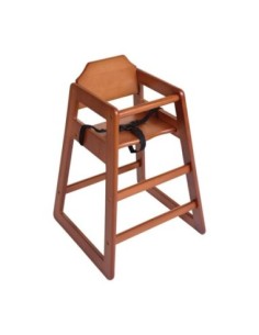 Chaise haute en bois Bolero finition bois foncé