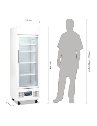 Vitrine réfrigérée positive Polar Série G 218L - 2