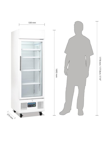 Vitrine réfrigérée positive Polar Série G 218L - 2