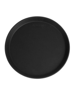 Plateau de service rond fibre de verre antidérapant Camtread Cambro noir 28 cm - 1