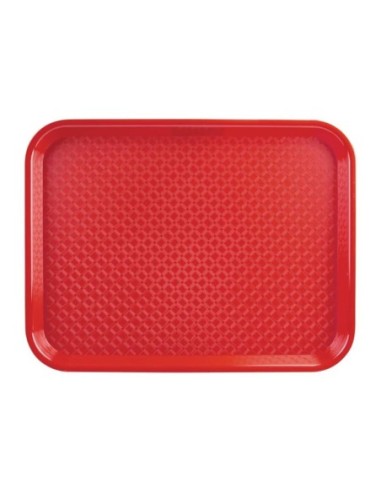 Plateau fast food en plastique Olympia Kristallon rouge - 1