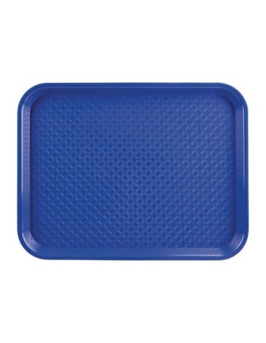 Plateau fast food en plastique Olympia Kristallon bleu - 1