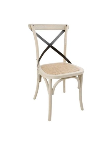 Chaises en chêne avec dossier croisé Bolero sable - 1