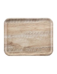Plateau stratifié surface grainée Madeira Cambro chêne clair 46 cm - 1