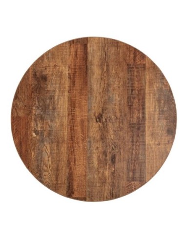 Plateau de table rond Bolero 60 cm effet bois vieilli - 1