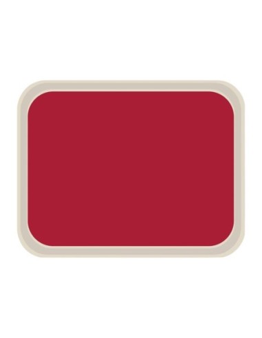 Plateau de service en polyester Roltex America 460 x 360mm rouge - 1