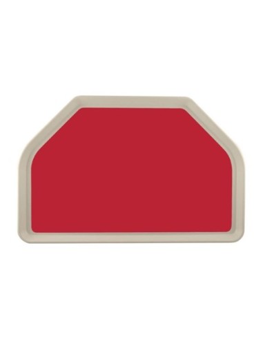 Plateau de service en polyester Roltex Trapèze GN 500x325mm rouge - 1