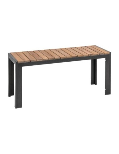 Bancs en acier et acacia Bolero 100 cm (lot de 2) - 1