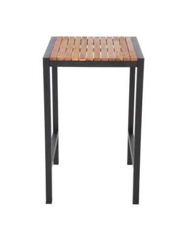 Mange-debout carré en acier et acacia Bolero 60 cm - 1