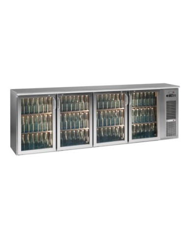 Arrière-bar 4 portes vitrées 630L | Gamko - E3/2222GMUCS - 1
