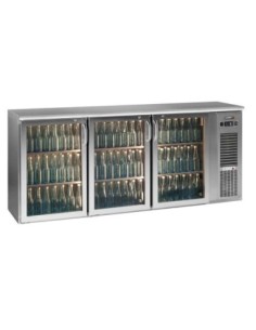 Arrière-bar 3 portes vitrées 537L | Gamko - E3/222GMUCS - 1