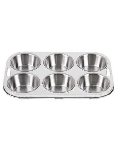 Plaque de 6 moules à muffins profonds Vogue - 1