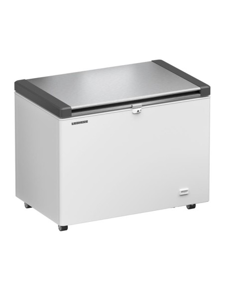Congélateur coffre avec couvercle battant en inox 266L - 1