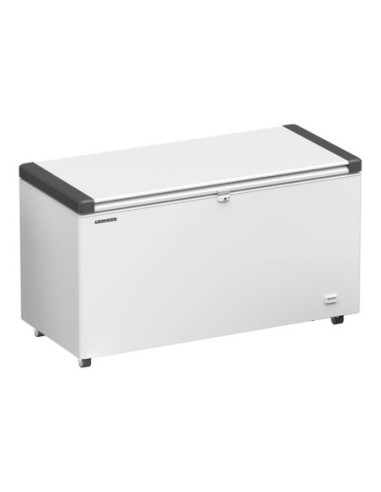 Congélateur coffre avec couvercle battant blanc 404L - 1