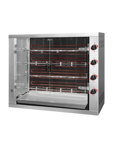 Grill rôtissoire électrique compacte 4 broches 24 poulets - 1