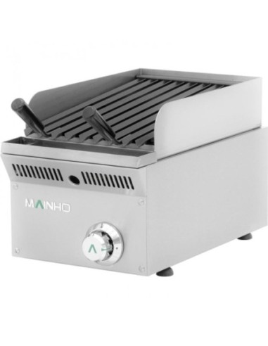 Grill pierre de lave à gaz grille en acier bleui| Mainho - 1