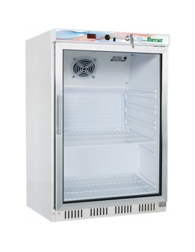 Armoire réfrigérée vitrée Forcar laquée blanc 200 litres - 1