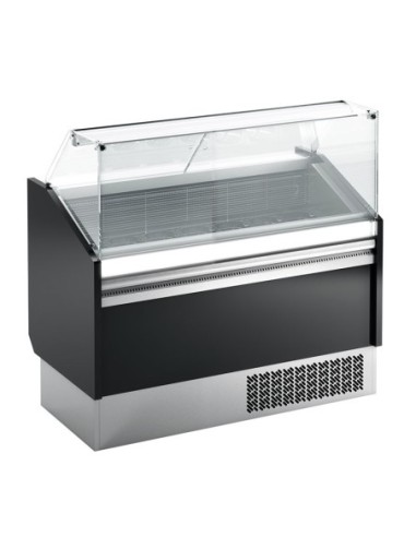 Vitrine de présentation glacier avec réserve P 670 - ESTI Noire - 1