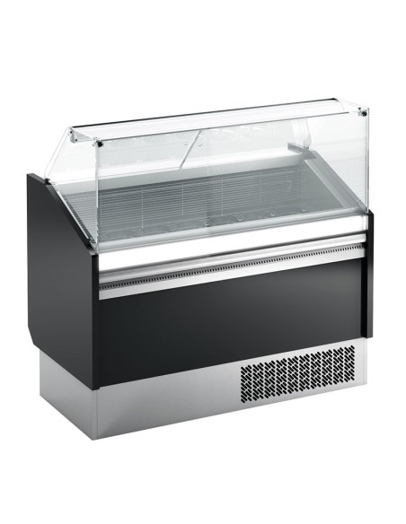 Vitrine de présentation glacier avec réserve P 670 - ESTI Noire - 1