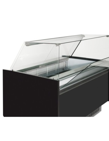 Vitrine de présentation glacier avec réserve P 670 - ESTI Noire - 2