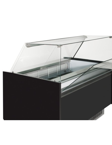 Vitrine de présentation glacier avec réserve P 670 - ESTI Noire - 2