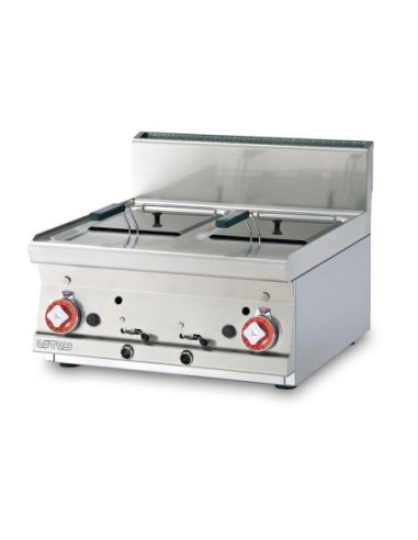 Friteuse à gaz double à poser 2 x 8 litres - 1