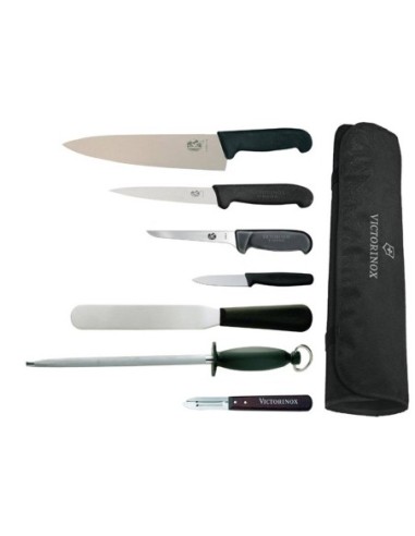Ensemble de couteaux Victorinox Hygiplas et Vogue avec couteau chef 21,5cm et ét - 1