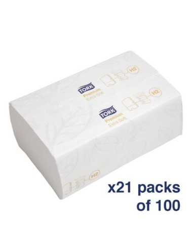 Essuie-mains ultra doux 2 plis Multifold Tork (Pack 2100) - 1