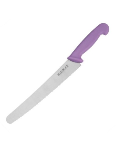 Couteau à pâtisserie denté Hygiplas violet 25cm - 1